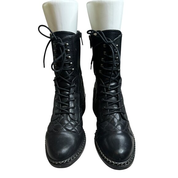 Vince Camuto Joanie Quilted Lace Up Booties - Picture 1 of 14